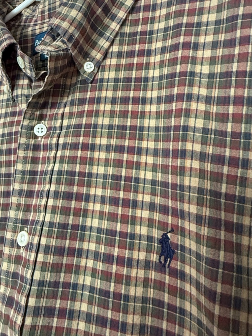 XL Ralph Lauren earthtone Mulitcolor Plaid Button-Down Shirt